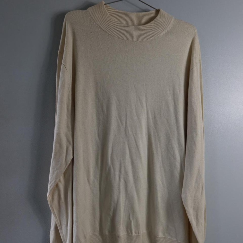 Cream vintage knit silk and cashmere‎ sweater knit